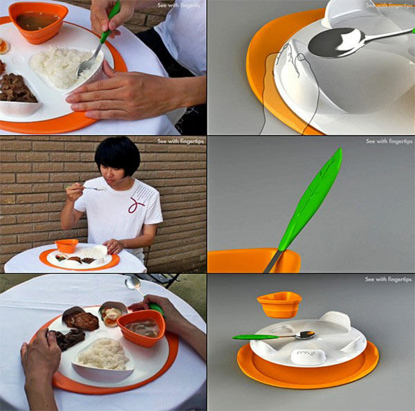 Концептуальная посуда для слепых See With Fingertips
