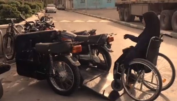 Представлен первый в мире мотоцикл для инвалидов. захара седихи, иран, инвалидная коляска, инвалидность, мотоцикл