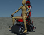 _1_29_wheelchair_welomaxx_kxuty_1_2, outdoor, sky, wheel, beach, land vehicle, motorcycle, transport, vehicle. A man riding on top of a beach