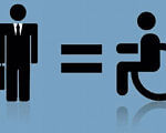 Країна має забезпечити рівний доступ для людей з інвалідністю до робочого місця. працевлаштування, роботодавець, робоче місце, інвалід, інвалідність, screenshot, font, logo, symbol, graphics. A close up of a sign