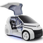 Світлина. Toyota построила электрокар для людей в инвалидной коляске. Технології, инвалидная коляска, автомобіль, электрокар, Toyota Concept-i Ride, автосалон
