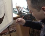 Житомирський художник із ДЦП пише портрети, ікони та розгадує таємницю посмішки Джоконди (ВІДЕО). дцп, дмитро галич, малювання, художник, інвалідність