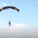 На Дніпропетровщині ветерани Російсько-Української війни стрибали з парашутом (ВІДЕО)