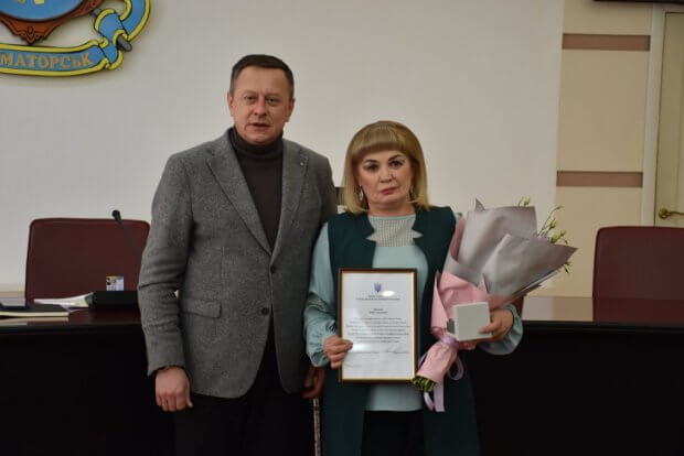 Надії Паламарчук присвоєно звання «Почесного громадянина Краматорська». надія паламарчук, почесний громадянин краматорська, звання, нагорода, інвалідність