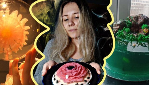 В Житомире девушка с глухотой создает витражи на тортах: секреты мастерства. глухота, дарья твардовская, діагноз, желе, инвалидность