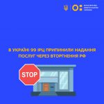 В Україні 99 ІРЦ припинили надання послуг через вторгнення рф