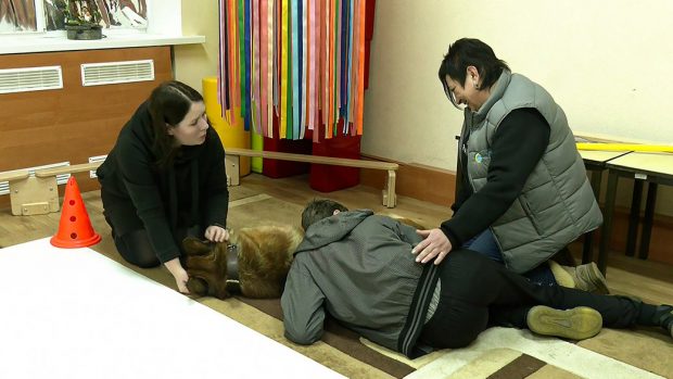 У Кропивницькому в реабілітації дітей з інвалідністю допомагають собаки-терапевти. кропивницький, заняття, канистерапия, собака, інвалідність