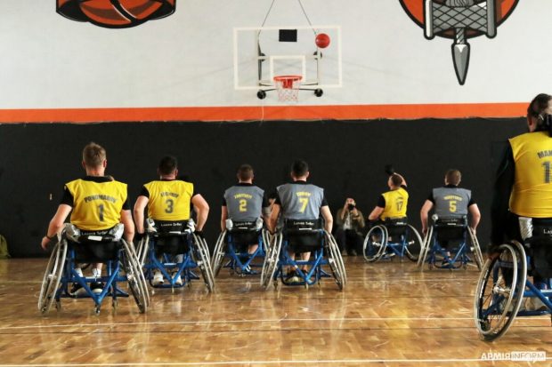 Учасники «Ігор Нескорених — 2023» провели відкрите тренування з баскетболу на візках. ігри нескорених, баскетбол на візках, ветеран, тренування, учасник
