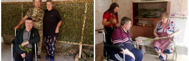 “У нього повністю паралізований правий бік”: на Тернопільщині чоловік плете маскувальні сітки, сидячи на інвалідному візку. михайло куриляк, заняття, маскувальна сітка, фронт, інвалідний візок