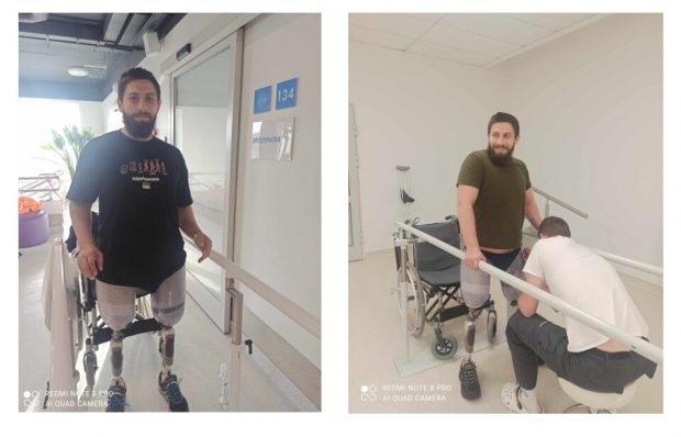 Аккерманець, який втратив обидві ноги на фронті, заново вчиться ходити. superhumans center, іван слободенюк, волонтер, поранений, протез