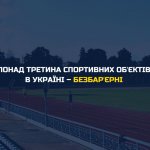 Понад третина спортивних обʼєктів в Україні — безбарʼєрні