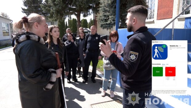 Звукові покажчики й тактильні доріжки для людей з порушенням зору: доброволець, який втратив зір на війні, протестував систему безбар’єрності в поліції Вінниччини. вінниччина, моніторинг, поліція, порушення зору, інвалідність