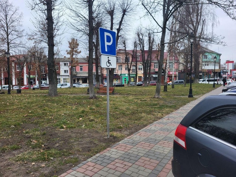 У місті продовжують встановлення дорожніх знаків для водіїв з інвалідністю. інвалідність, водій, володимир, дорожній знак, проєкт