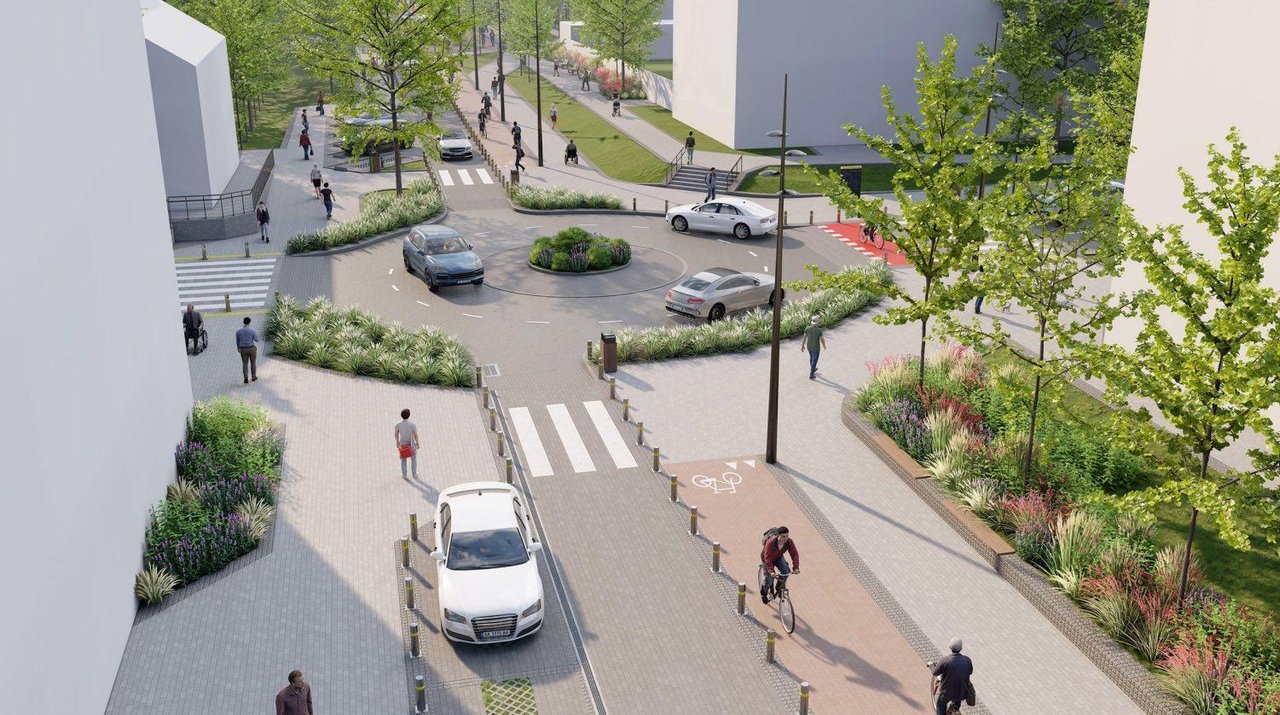 Буча створює перший безбар’єрний маршрут на одній із центральних вулиць (ФОТО). інвалідність, безбарʼєрний маршрут, буча, проєкт, створення