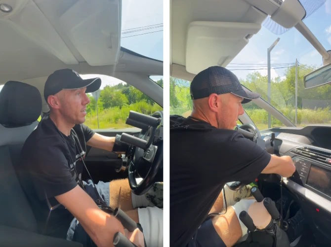 “Я більше ні від кого не залежу”: львів’янин, який втратив обидві руки та ноги на війні, водить авто (ВІДЕО). авто, ветеран, микола шот, обстріл, травма