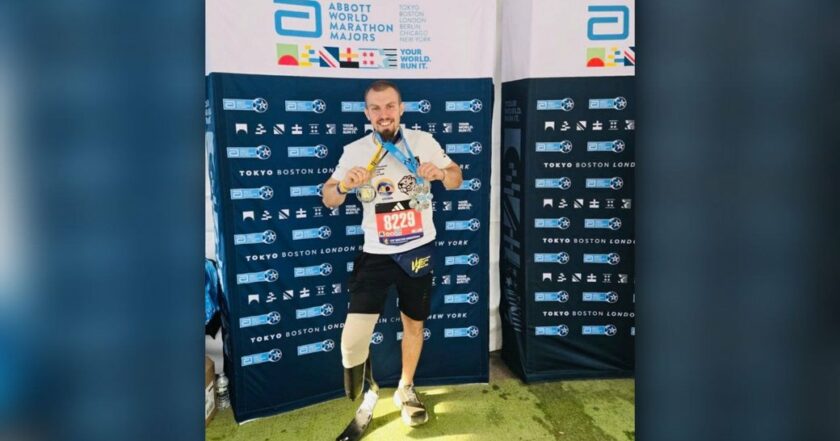 Ветеран з Вінниччини здобув два нових рекорди України. ветеран, марафон, протез, рекорд, роман кашпур