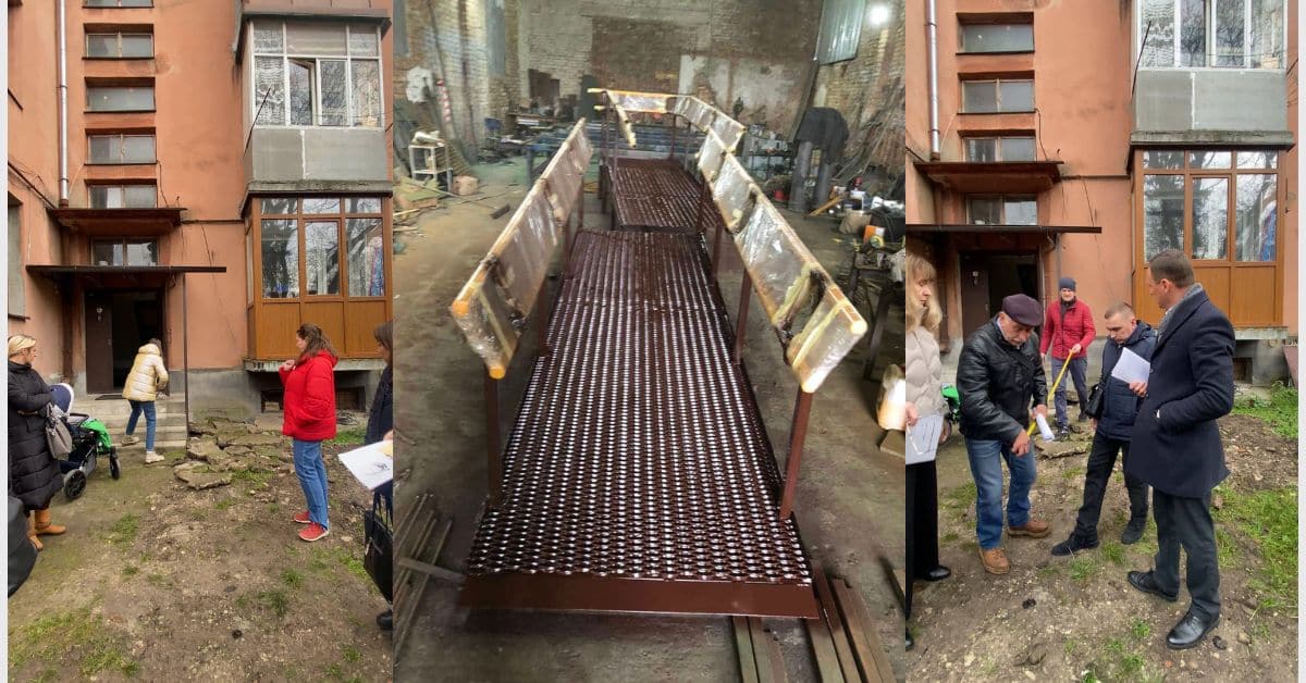 Конфлікт через пандус у Франківську хочуть вирішити благоустроєм та новим проєктом. івано-франківськ, інвалідність, будинок, конфлікт, пандус