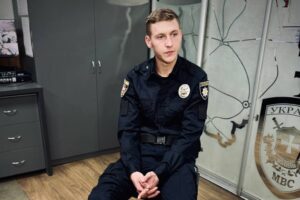 Світлина. Працевлаштування ветеранів: 22-річний боєць з бригади «Лють» Дмитро Киричук нині продовжує службу в поліції Волині. Робота, протез, ветеран, працевлаштування, поліція, Дмитро Киричук