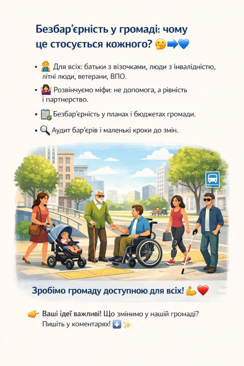 Безбар’єрність як основа сучасного суспільства. інвалідність, допомога, навчальний курс голос доступності, рівність, суспільство