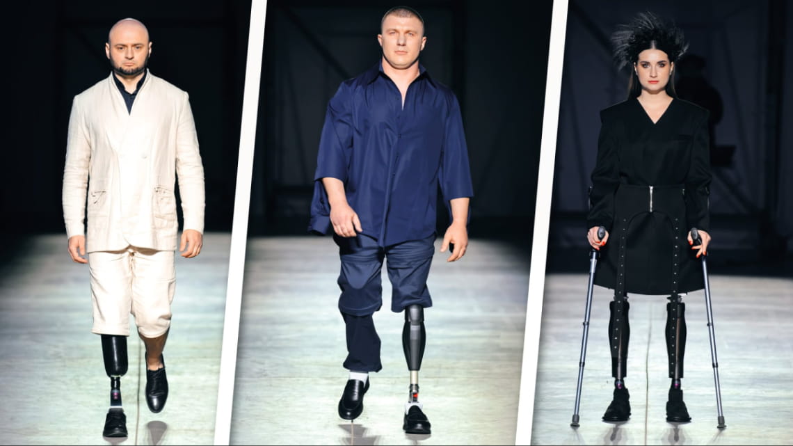 Мода без бар’єрів: на Ukrainian Fashion Week представили одяг-трансформер для людей з ампутаціями (ВІДЕО). ukrainian fashion week, ампутація, дизайнерка, одяг-трансформер, юлія крос